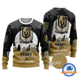 Vegas Golden Knights Hockey New Design Litmited Christmas Ugly Sweater