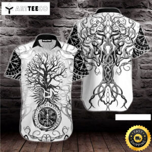 Vikings Tree Of Life Tattoo Happy Fathers Day Hawaiian Shirt