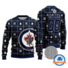 Winnipeg Jets Personalized Snow Tree Christmas Ugly Sweater