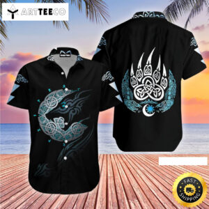 Wolf Wolf Claws Vikings Happy Fathers Day Hawaiian Shirt